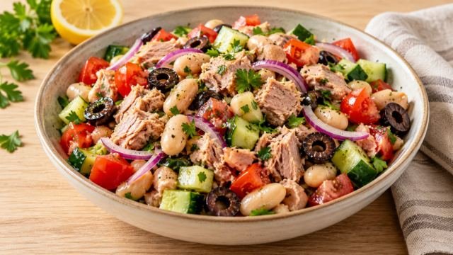 Salada mediterrânea de atum